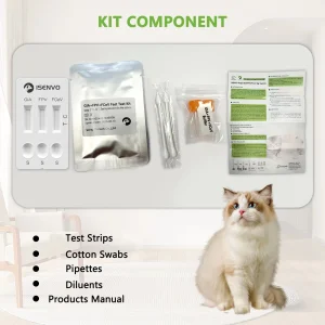 10 Pcs Feline FPV / (FIV+FeLV) / (FPV+FCOV+GIA) Rapid Home Test Kit for Cats Veterinary