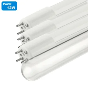 12 Watts UV Lamp Packs replacement to 1 Gpm UV Filter, include 3 lamps and 1 Quartz Sleeve