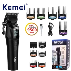 KEMEI KM-1858 Electric Hair Clippers Cordless USB Rechargeable Men’s Professional Trimmer Set