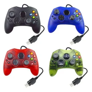 Retro Style Wired Gamepad for Old Xbox Console with Dual Vibration Feedback Motors and Analog Triggers