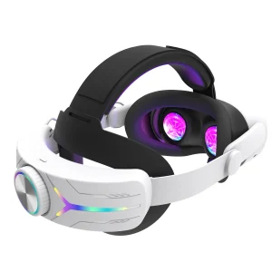 VR Gaming Accessories for Meta Oculus Quest 3S – Elite Head Strap with Long Lasting 12000mAh Battery and Charging Function