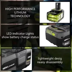 Long Lasting 18V RYOBI ONE+ 8Ah 4000mAh 6000mAh 8000mAh Lithium-ion Battery for Power Tools P104 P107 Kit Combo Bundles