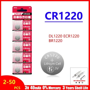 CR1220 5012LC 3V Lithium Battery Replacements ECR1220 LR1220 BR1220 GPCR1220 50PCS/Button Cell Battery For Watches Car Keys