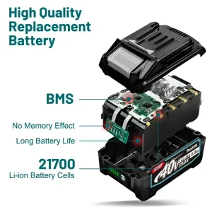 Genuine Makita 40V MAX XGT 21700 Lithium-ion Battery 5.0Ah for Professional Use