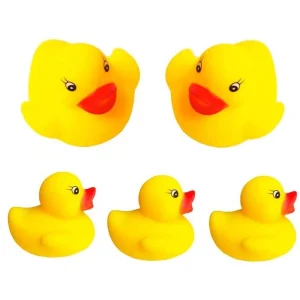 50Pack Squeaky Rubber Duckies for Baby Shower Party Favors and Swimming Pool Water Toys