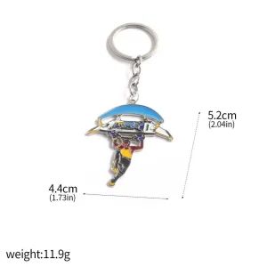 Game Fortnites Cute Alpaca Parachute Keychain Badge Pendant Fans Gift Cosplay Props For Men Women Backpack Brooch Jewelry