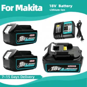 18V 6000mAh Li-ion Rechargeable POWER TOOL Battery Compatibility: Makita BL1815 BL1830 BL1840 BL1845 BL1860 BL1415 BL1430 18V 14.4V Rechargeable Replacement Battery