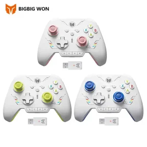 Wireless Gaming Gamepad with Motion Control and Hall Effect Trigger for Nintendo Switch and Multi-Platform Compatibility