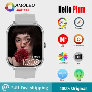 2024 Original Hello Plum H15 Pro 2.04 Inch AMOLED Screen Smartwatch with 4GB Music Player and Local Album for Men