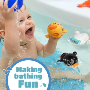 Baby Bath Toys For Kids Ages 1-3, Floating Wind-Up Toddler Bathtub Toy For Boy Girl Birthday Gift, 12 Months Infant Pool Swimmin