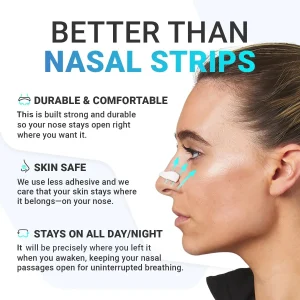 Improve Nasal Breathing and Stop Snoring – Starter Kit with Reusable Magnetic Nasal Dilator Strips and Sleep Breath Strips for Men and Women