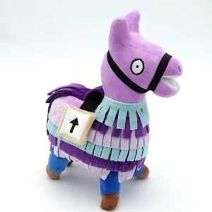 Official Fortnite 30cm Cartoon Alpaca Plush Toy for Christmas – Treasure Box Ornament Gift for Kids