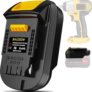 20V Max Battery Adapter for Dewalt 20V Power Tools – Convert Bauer 20V Lithium Batteries Instantly