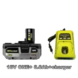 ForRYOBI ONE+ high-performance lithium battery 18V no memory effect, low self discharge, suitable for all ONE+tools P104,P107