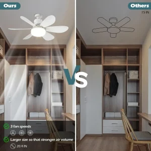 30W ceiling fan light E27 with remote dimming function LED fan light suitable for living room, study, and home use 85-265V