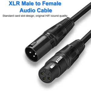 XLR Cable Audio Line 3Pin XLR Male to Female Microphone Extension Cable for Mixer Amplifiers Sound Cannon Balanced XLR Cable