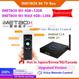 IMETBOX M3 8K Ultra HD Android TV Streaming Box 32GB with WiFi 6 Connectivity and Voice Remote