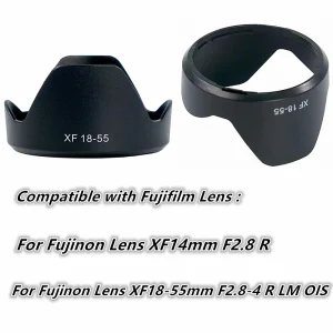 Fujifilm XF 18-55mm f2.8-4 & XF 14mm F2.8 Camera Bayonet Lens Hood Reversible Shade for Canon XT20 XT30 XS10 XS20 XT5 XT4 XT3 XT2