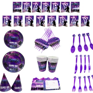 Fortnite Birthday Party Decorations Supplies Kit Cartoon Alpaca Llama Plates Tablecloths and Baby Shower Kids Favors