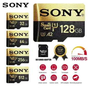 High Capacity Sony Micro SD Card, 1TB 512GB 256GB 128GB 64GB Micro SD/TF Card for Android Phones, Cameras and Gaming Consoles