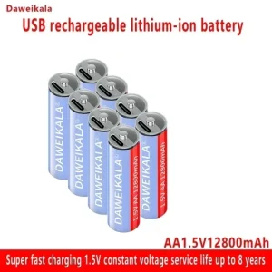 USB rechargeable lithium-ion battery, 1.5V AA battery, AA12800MAH/lithium-ion battery, toy watch, RE