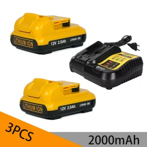 Cordless/Rechargeable for Dewalt DCB120 Lithium ion Batteries 12V 3.0Ah Battery DCB124 DW089LG DCD701F2 Power Tools/Laser Level