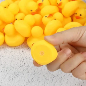 1-100pc Mini Rubber Ducks Set in Bulk Float Squeak Tiny Ducks Rubber Duck Toy for Kids Party Birthday Supplies