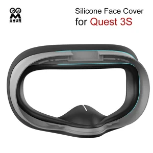 AMVR For Meta Quest 3S Face Cover Silicone Comfortable Sweatproof Protective Cover Eye Mask VR Glasses Accessories