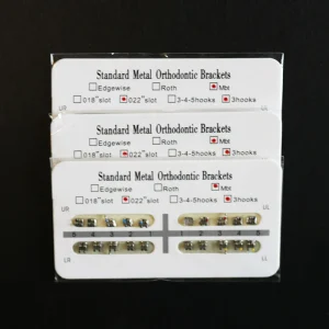 10Packs Orthodontic Braces Brackets MBT 3/345hook Mini/Standard 0.022 Bracket White Pad