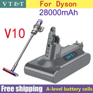 Replacement Battery for Dyson V10 Absolute V10 Fluffy V10 Motorhead SV12 Cyclone 25.2V 28000mAh Rechargeable Li-ion Cell