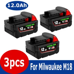 Original 18V 12.0Ah Replacement Lithium Ion Battery For Milwaukee M18 Power Tool Batteries 48-11-1815 48-11-1850 48-11-1860 Z50